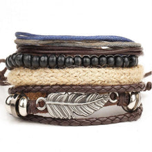 New Men's Braided Leather  Bracelet Wristband