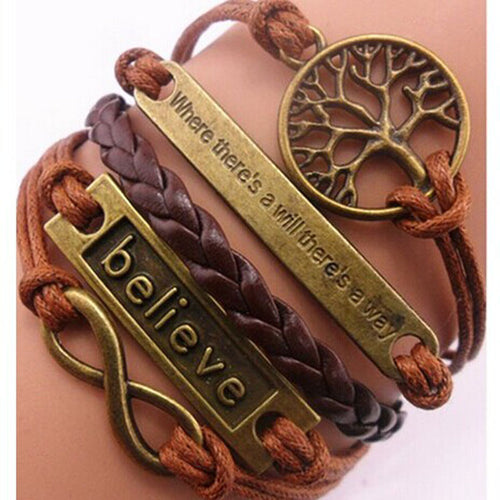 Handmade Believe Multilayer Bracelet Wristband